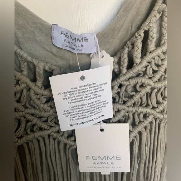 New with tags Femme Fatale dip dyed boho dress size L - Picture 3 of 4